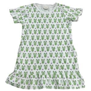 ROLLER RABBIT Girls Esme Dress Love Bunnies Print 10